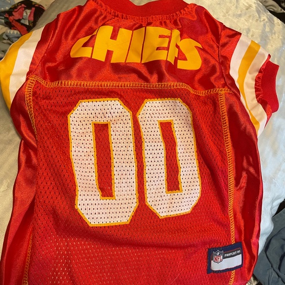 NFL Other - PET SIZE NFL Chiefs Red Jersey with Yellow and White